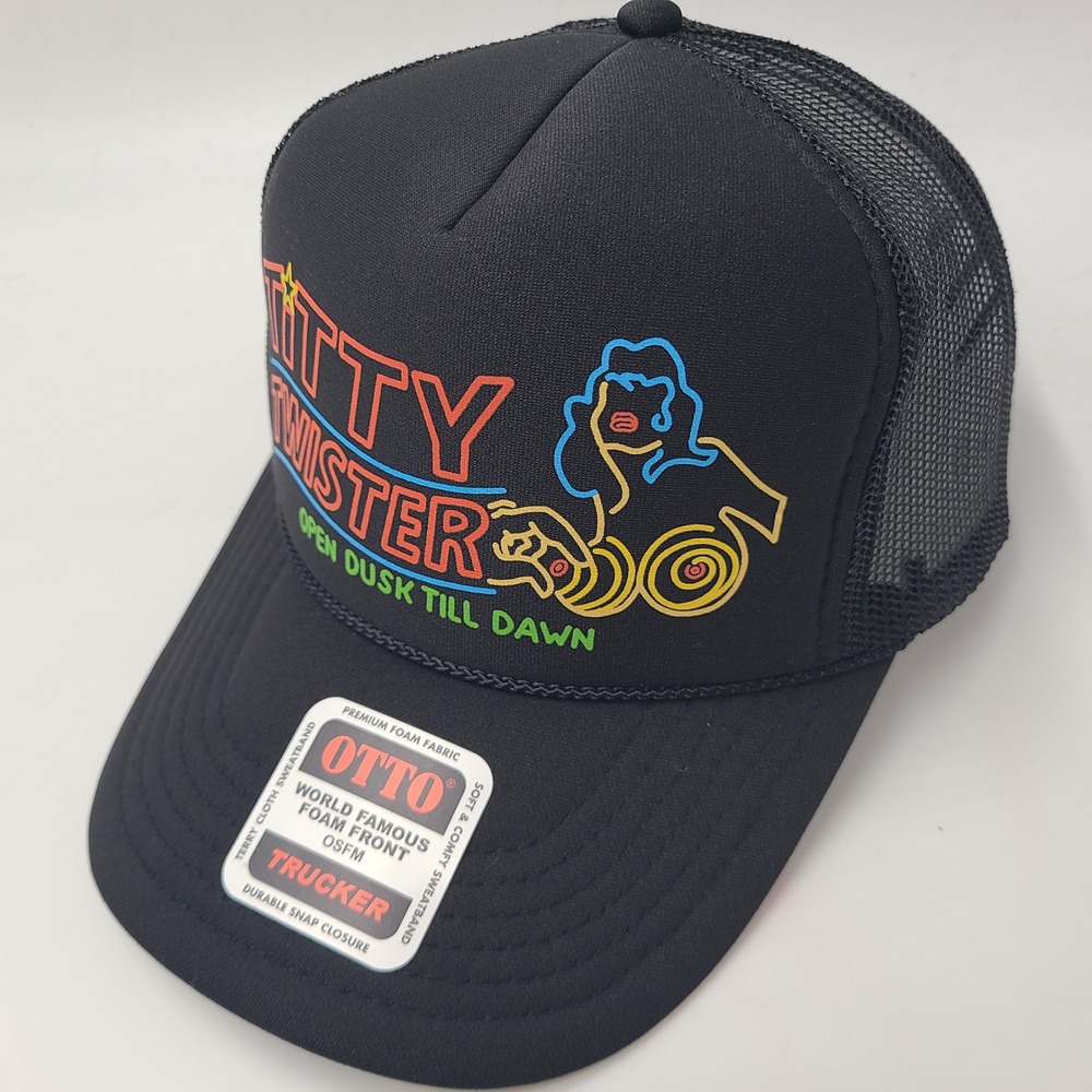 Titty Twister Hat Snapback Trucker Mesh Black From Dusk Till Dawn Strip Club Men